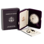 1990-S Proof Silver Eagle with Box & COA
