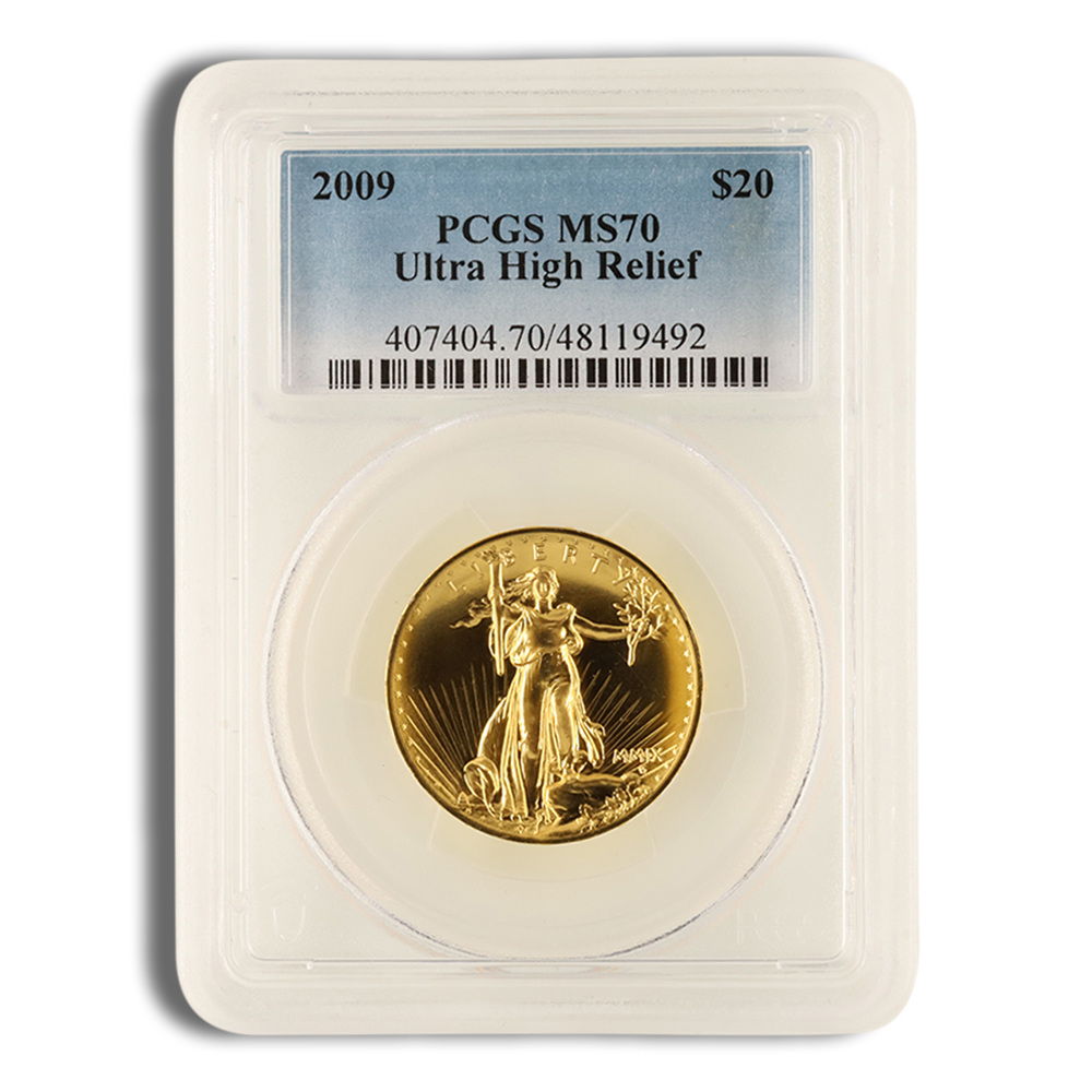 2009 Ultra High Relief Double Eagle Gold Coin PCGS MS70 2009 Ultra High Relief Double Eagle Gold Coin PCGS MS70 - Image 1