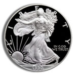 1990-S Proof Silver Eagle with Box & COA - Image 2