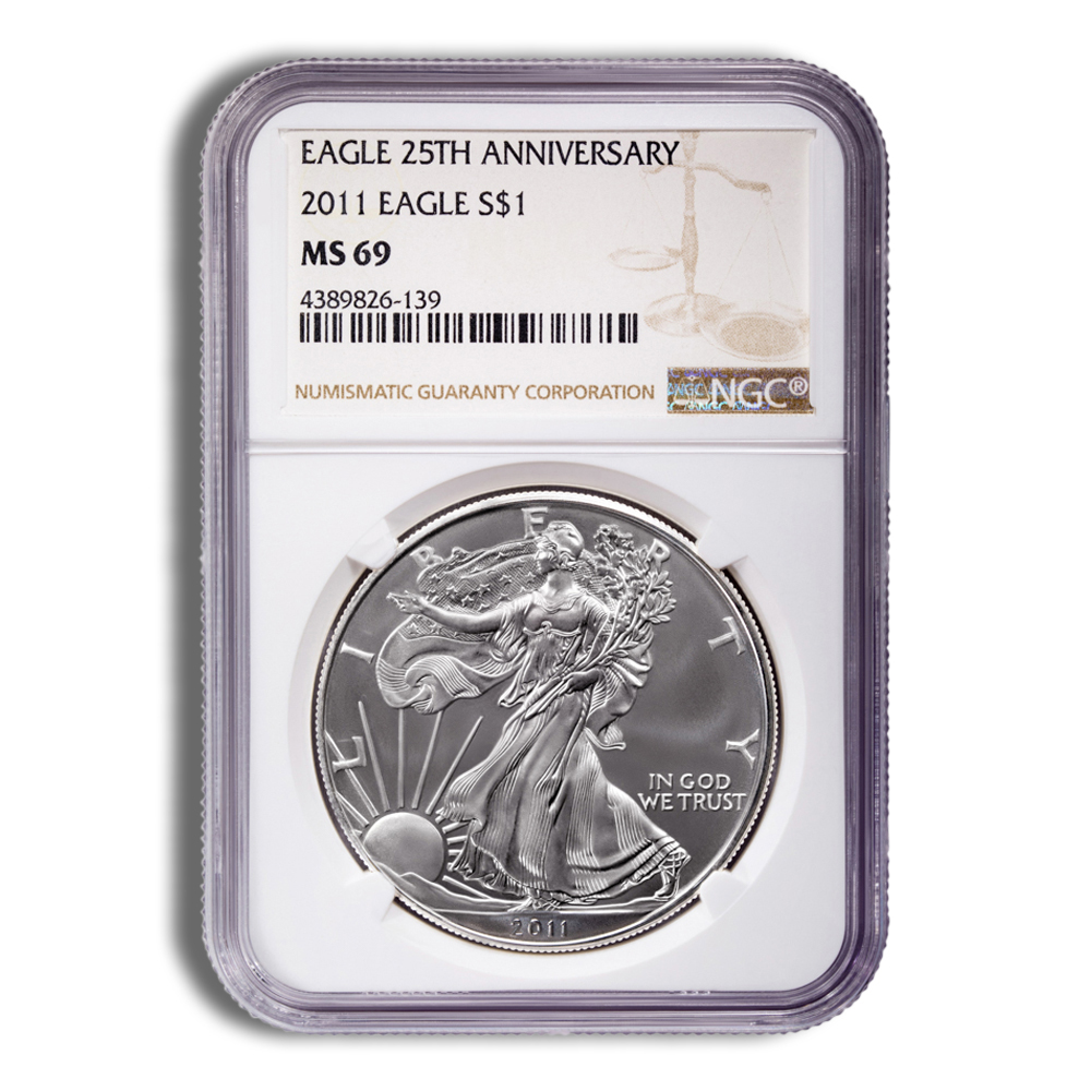 2011 Silver Eagle NGC MS69 2011 Silver Eagle NGC MS69 - Image 1