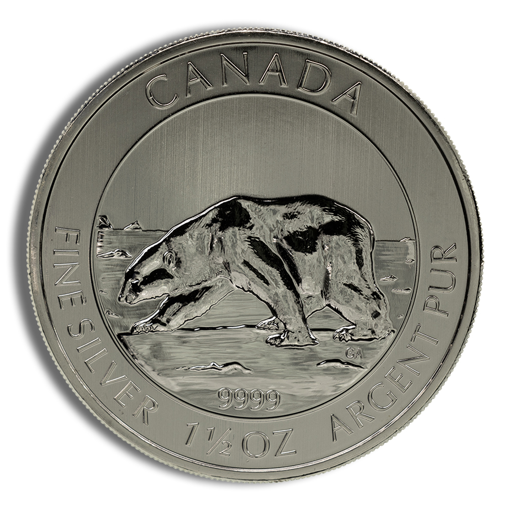 2013 1.5 oz Canadian Polar Bear Silver Coin 2013 1.5 oz Canadian Polar Bear Silver Coin - Image 1
