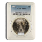 Peace Dollar - PCGS MS63 (Toned)