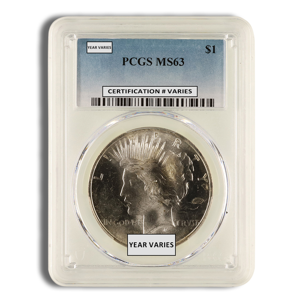 Peace Dollar - PCGS MS63 (Toned) Peace Dollar - PCGS MS63 (Toned) - Image 1