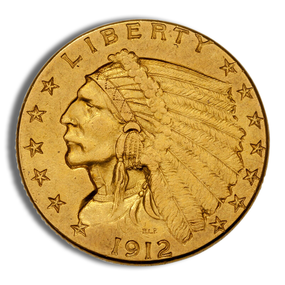 $2.5 Gold Indian Quarter Eagle - AU $2.5 Gold Indian Quarter Eagle - AU - Image 1