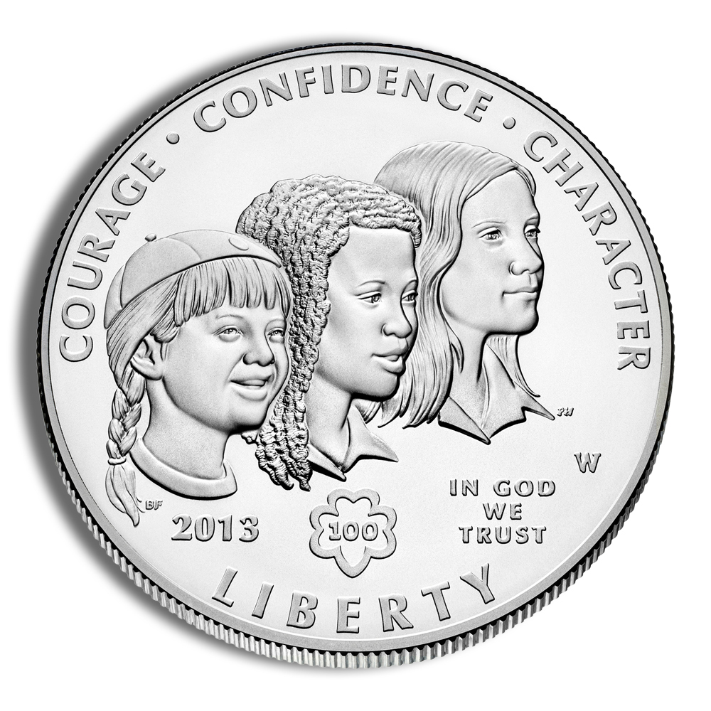2013-W $1 Girl Scouts Silver Commem - BU 2013-W $1 Girl Scouts Silver Commem - BU - Image 1