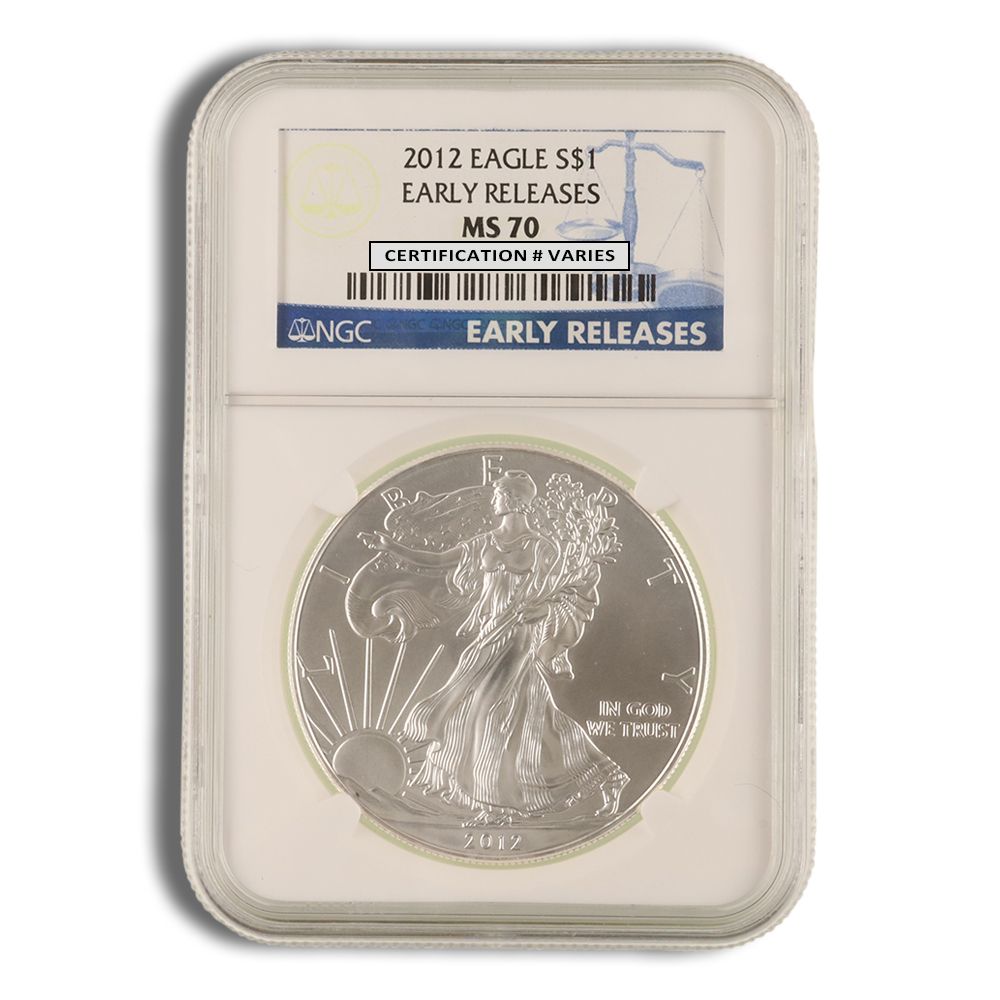 2012 Silver Eagle NGC MS70 Early Releases 2012 Silver Eagle NGC MS70 Early Releases - Image 1