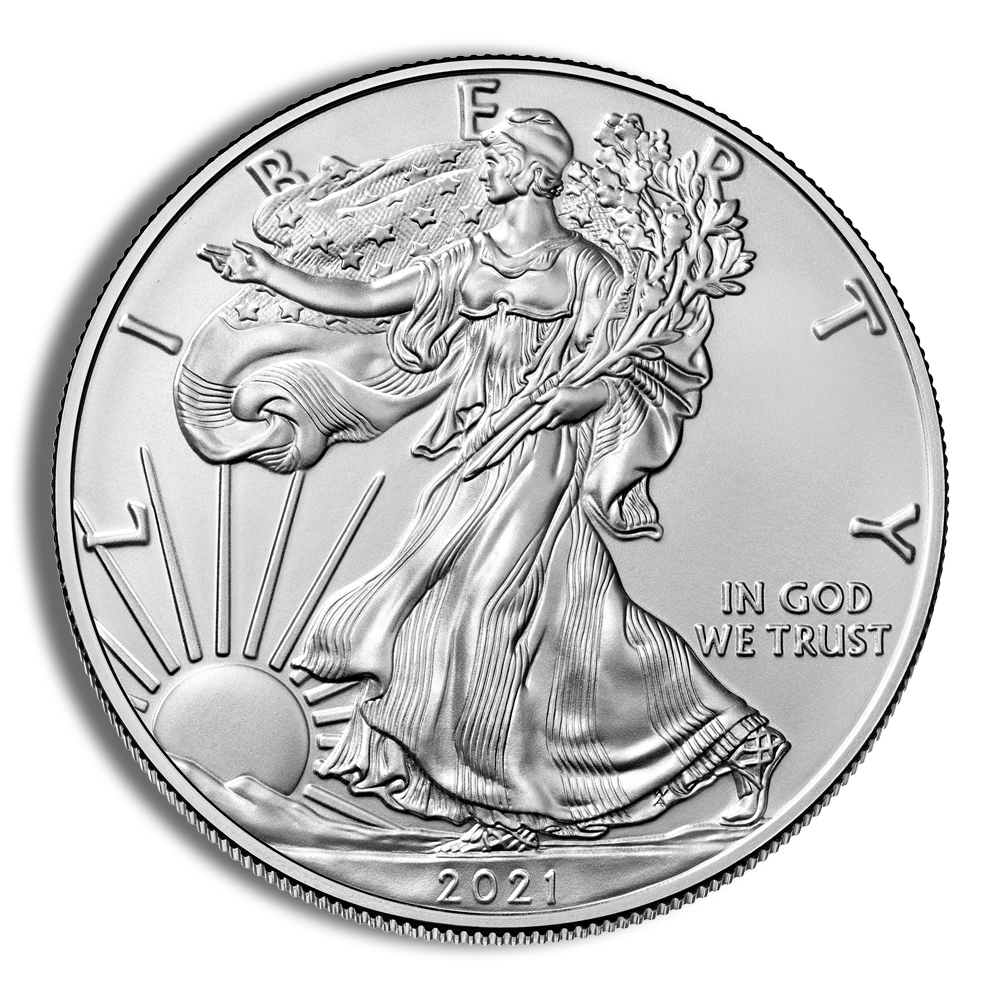 2021 Silver American Eagle - BU (Type 1) 2021 Silver American Eagle - BU (Type 1) - Image 1