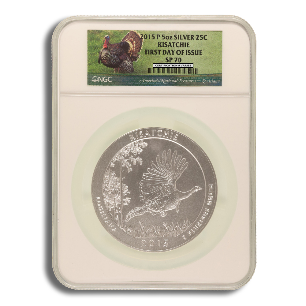 2015-P 5 oz ATB Kisatchie Silver Coin NGC SP70 2015-P 5 oz ATB Kisatchie Silver Coin NGC SP70 - Image 1