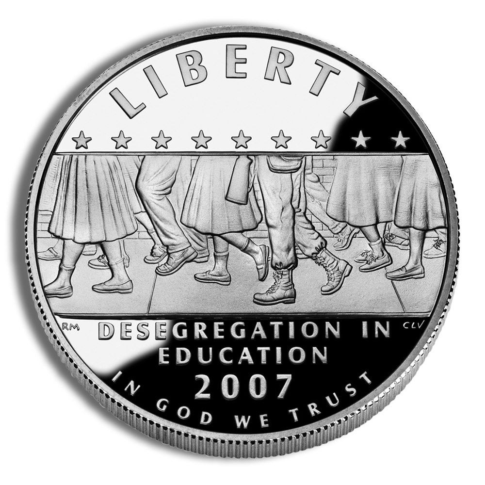 2007-P $1 Little Rock, Deseg Silver Commem - Proof 2007-P $1 Little Rock, Deseg Silver Commem - Proof - Image 1