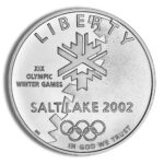 2002-P $1 SLC Winter Olym Silver Commem - BU