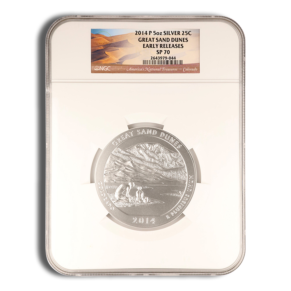 2014-P 5 oz ATB Great Sand Dunes Silver Coin NGC SP70 2014-P 5 oz ATB Great Sand Dunes Silver Coin NGC SP70 - Image 1