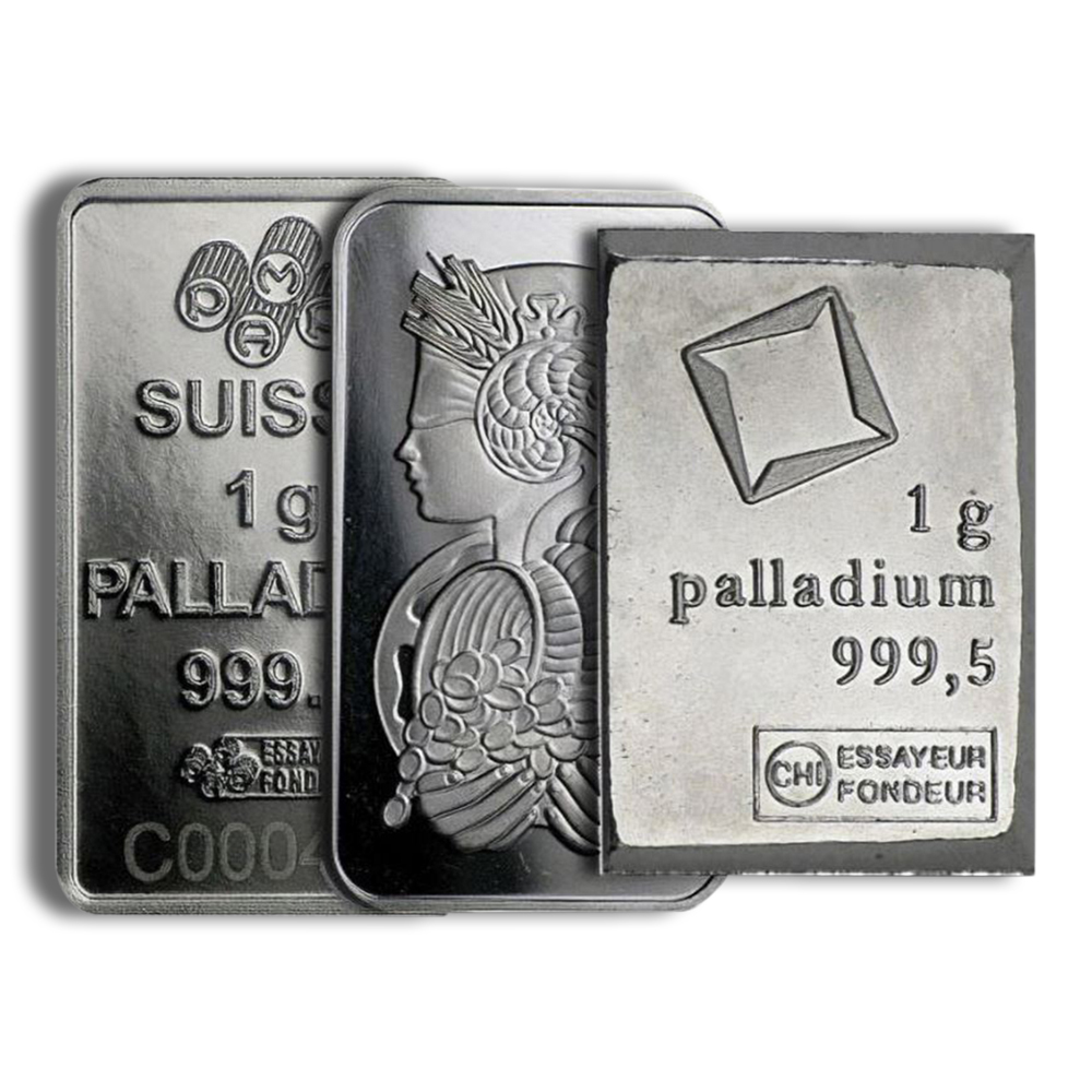 1 gram Palladium Bar - Brand Varies 1 gram Palladium Bar - Brand Varies - Image 1