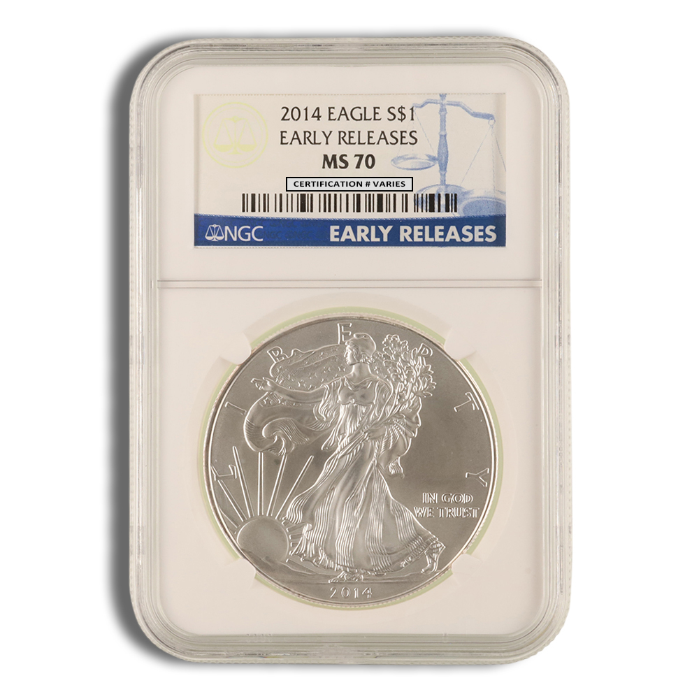 2014 Silver Eagle NGC MS70 Early Releases 2014 Silver Eagle NGC MS70 Early Releases - Image 1