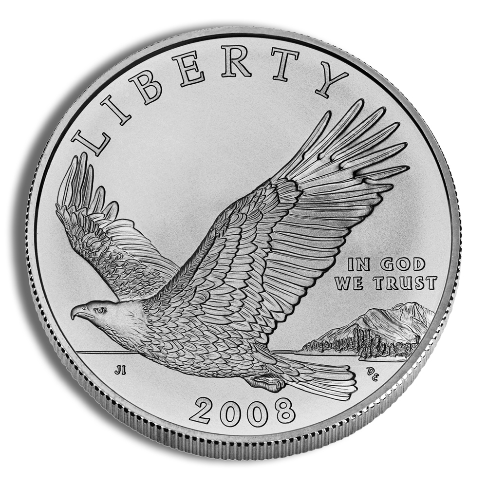2008-P $1 Bald Eagle Silver Commem - BU 2008-P $1 Bald Eagle Silver Commem - BU - Image 1