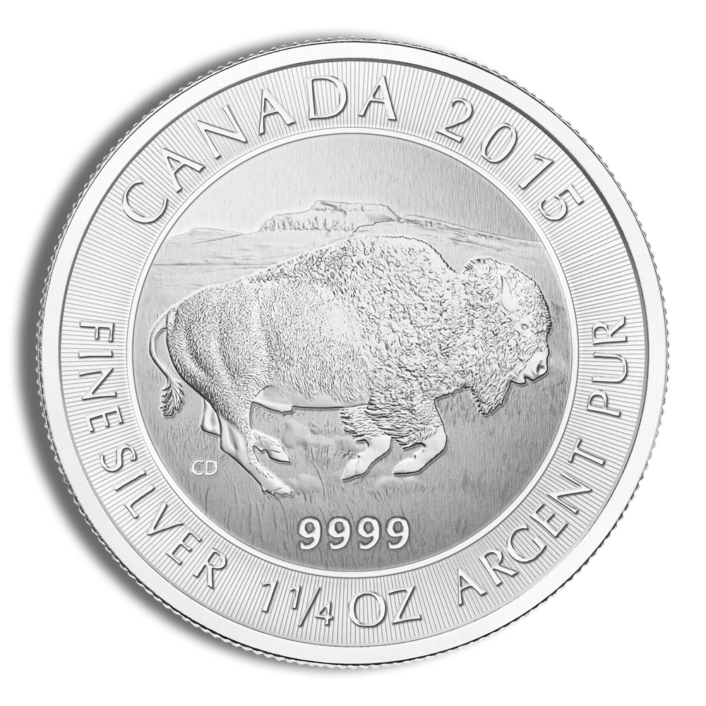 1.25 oz Canadian Bison Silver Coin (Year Varies) 1.25 oz Canadian Bison Silver Coin (Year Varies) - Image 1