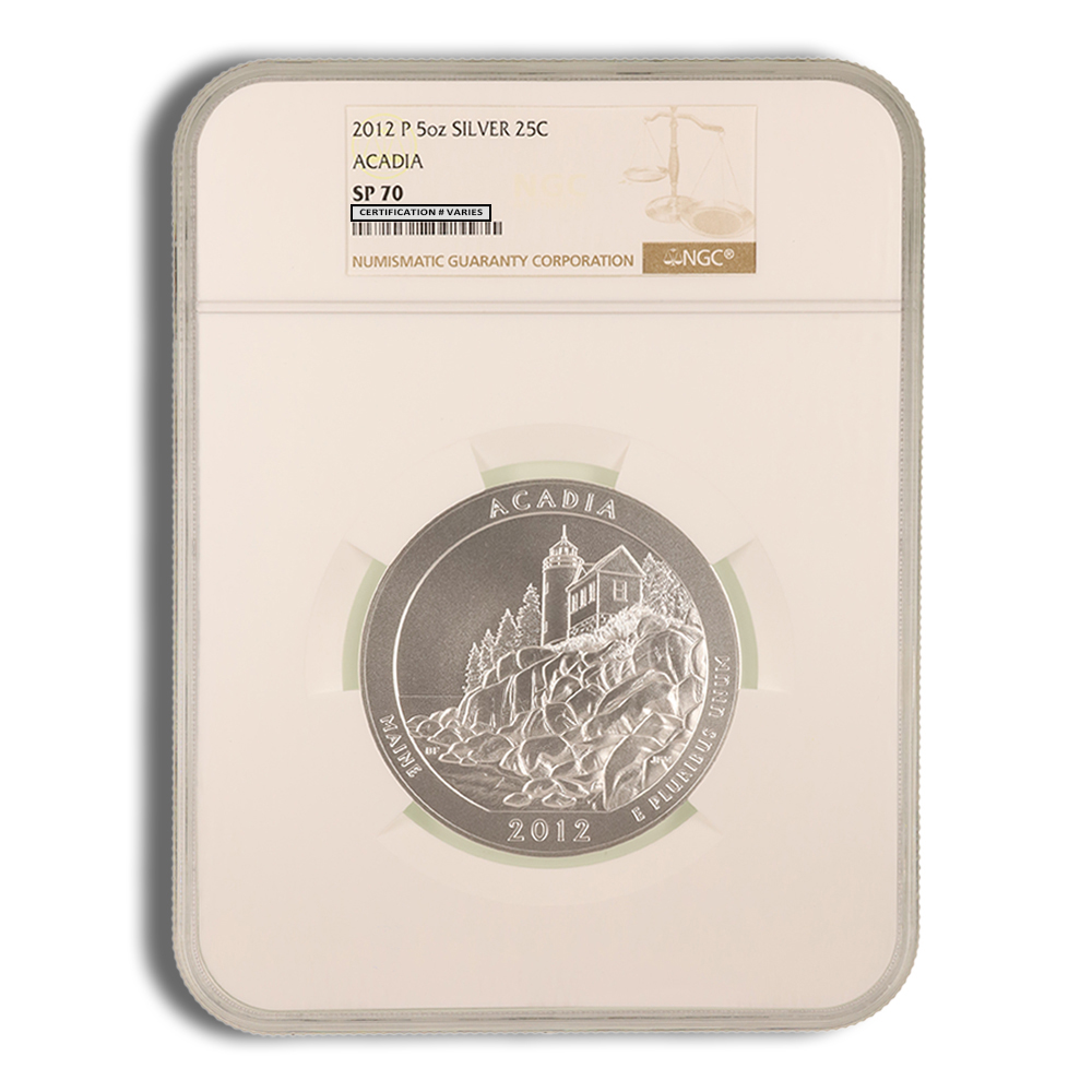2012-P 5 oz ATB Acadia Silver Coin NGC SP70 2012-P 5 oz ATB Acadia Silver Coin NGC SP70 - Image 1