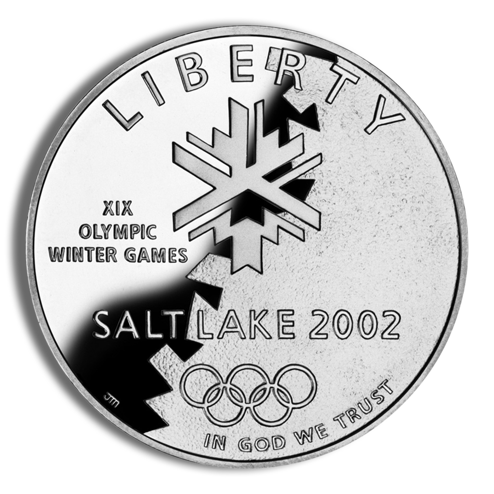 2002-P $1 SLC Winter Olympics Silver Commem - Proof 2002-P $1 SLC Winter Olympics Silver Commem - Proof - Image 1