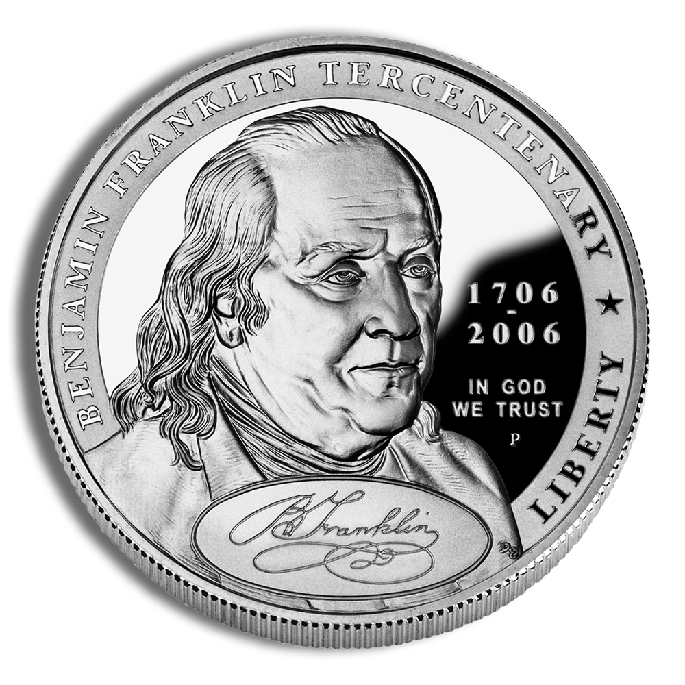 2006-P $1 Frank. Found Father Silver Commem - Proof 2006-P $1 Frank. Found Father Silver Commem - Proof - Image 1