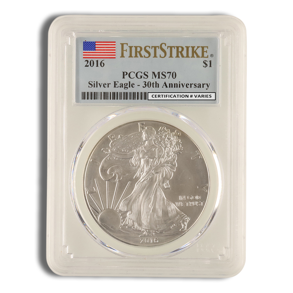 2016 Silver Eagle PCGS MS70 First Strike 2016 Silver Eagle PCGS MS70 First Strike - Image 1