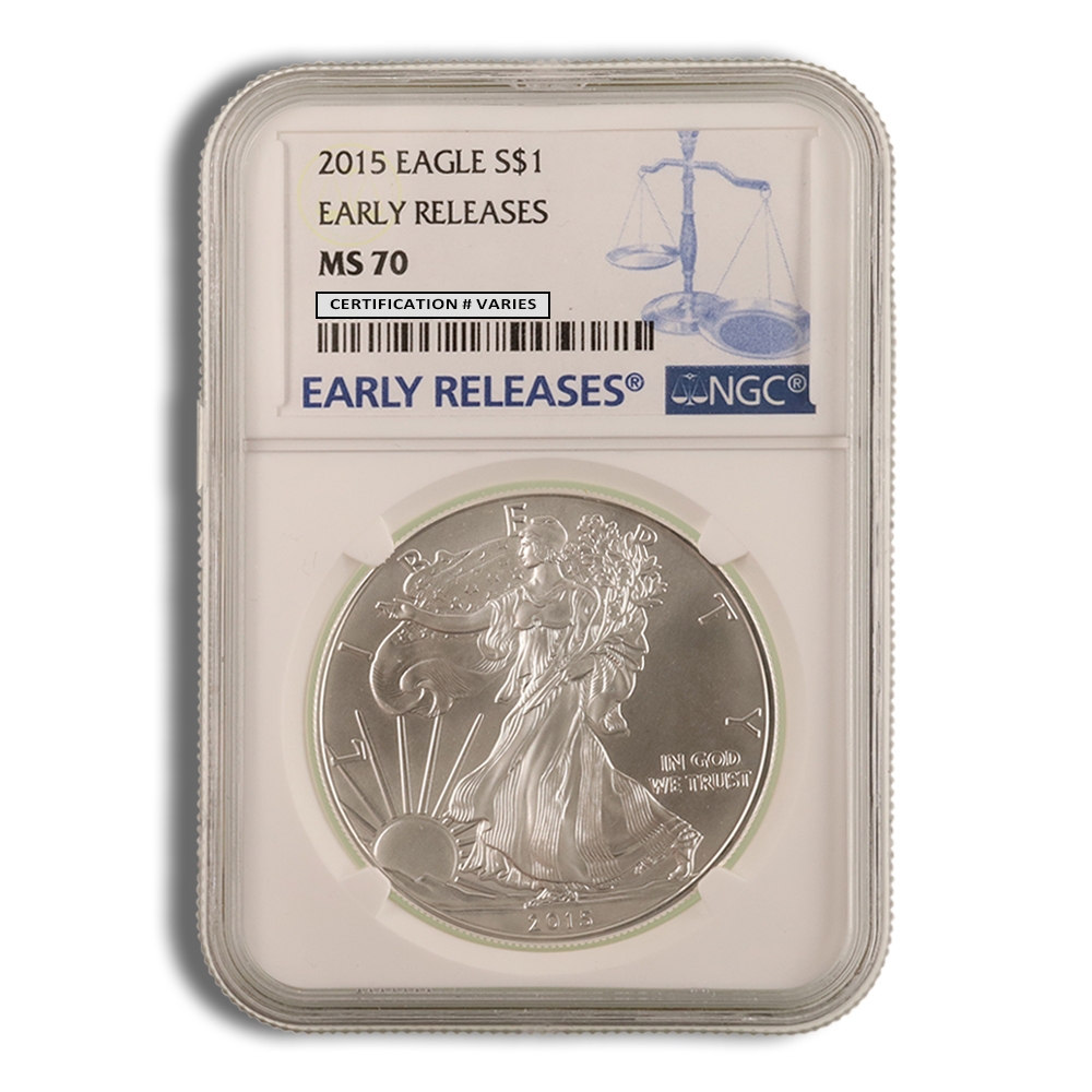 2015 Silver Eagle NGC MS70 Early Releases 2015 Silver Eagle NGC MS70 Early Releases - Image 1