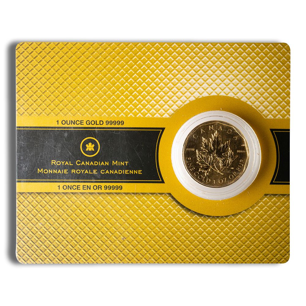 Canada 1 oz Gold Coin .99999 - Year/Design Varies (w/Assay Card) Canada 1 oz Gold Coin .99999 - Year/Design Varies (w/Assay Card) - Image 1