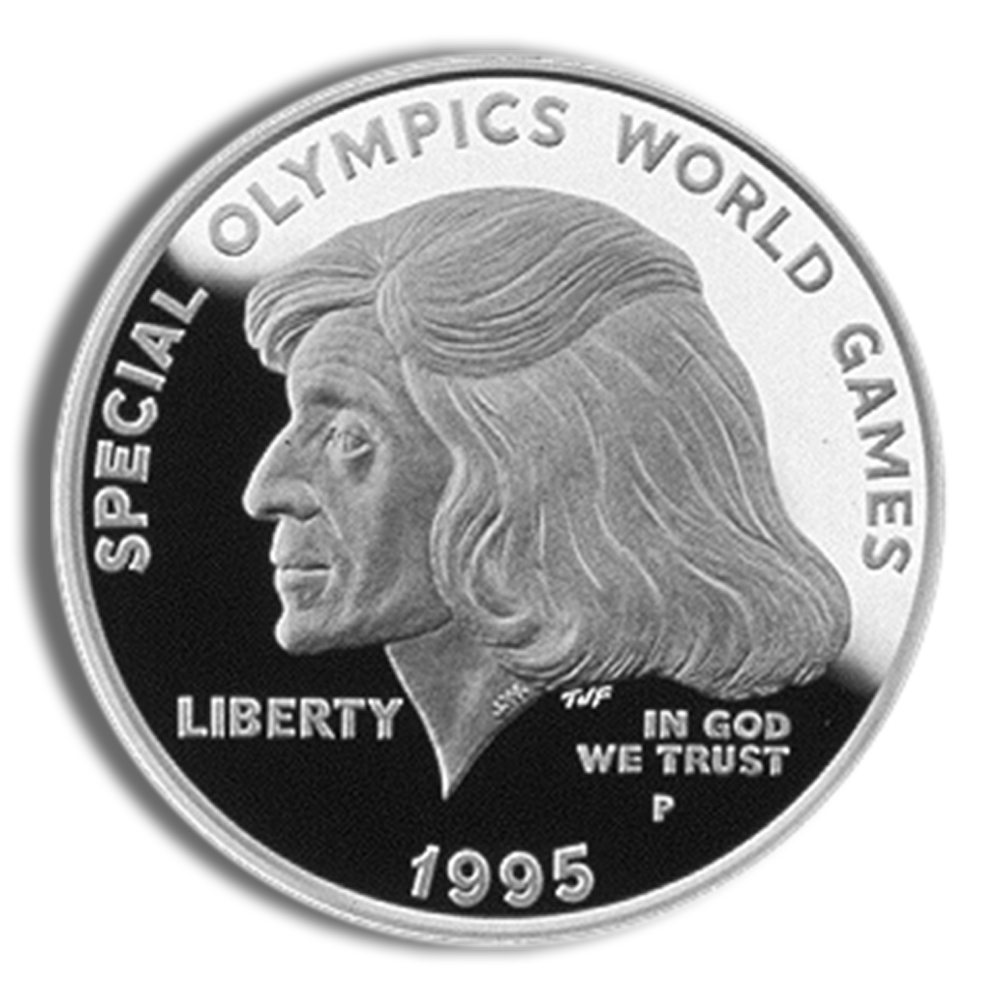 1995-P $1 Special Olympics Silver Commem - Proof 1995-P $1 Special Olympics Silver Commem - Proof - Image 1