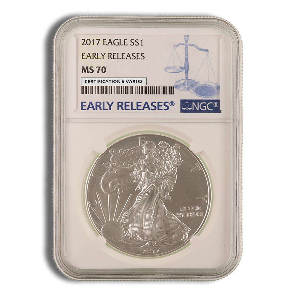 2017 Silver Eagle NGC MS70 Early Releases 2017 Silver Eagle NGC MS70 Early Releases - Image 1