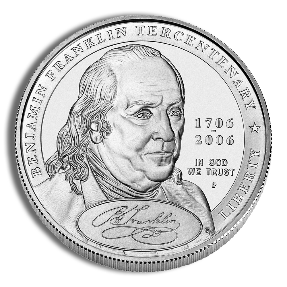 2006-P $1 Frank. Found Father Silver Commem - BU 2006-P $1 Frank. Found Father Silver Commem - BU - Image 1