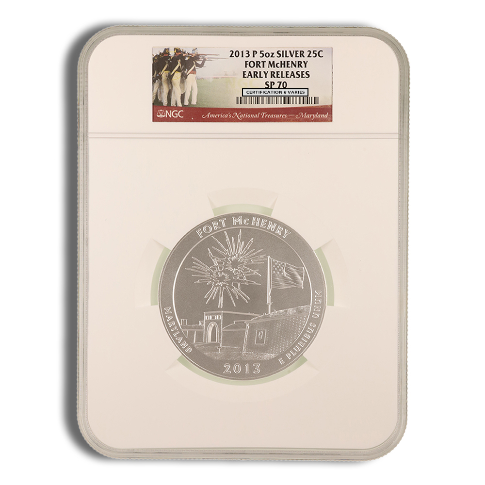 2013-P 5 oz ATB Fort McHenry Silver Coin NGC SP70 2013-P 5 oz ATB Fort McHenry Silver Coin NGC SP70 - Image 1
