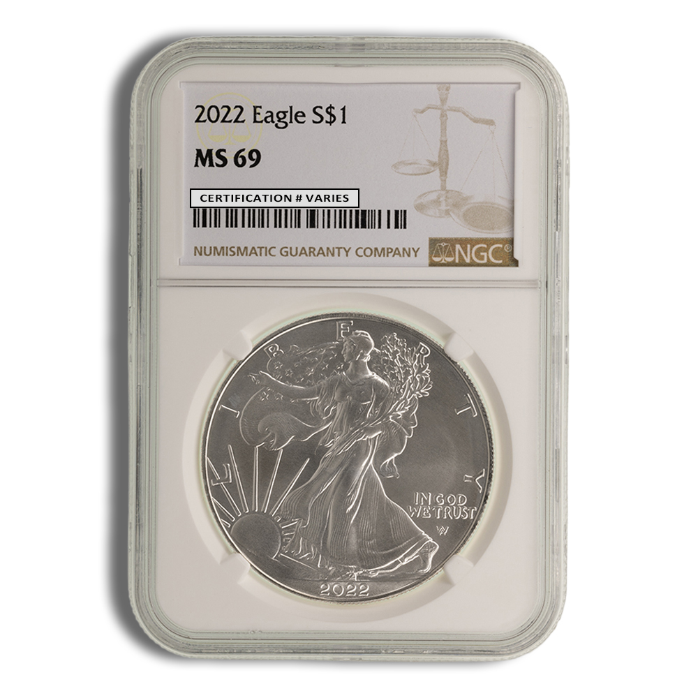 2022 Silver Eagle NGC MS69 2022 Silver Eagle NGC MS69 - Image 1