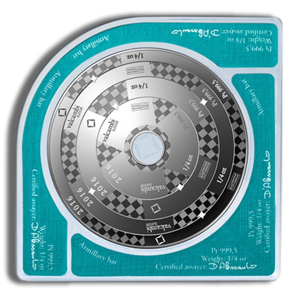Platinum Cook Island 1 oz Armillary Coin (Valcambi) Platinum Cook Island 1 oz Armillary Coin (Valcambi) - Image 1