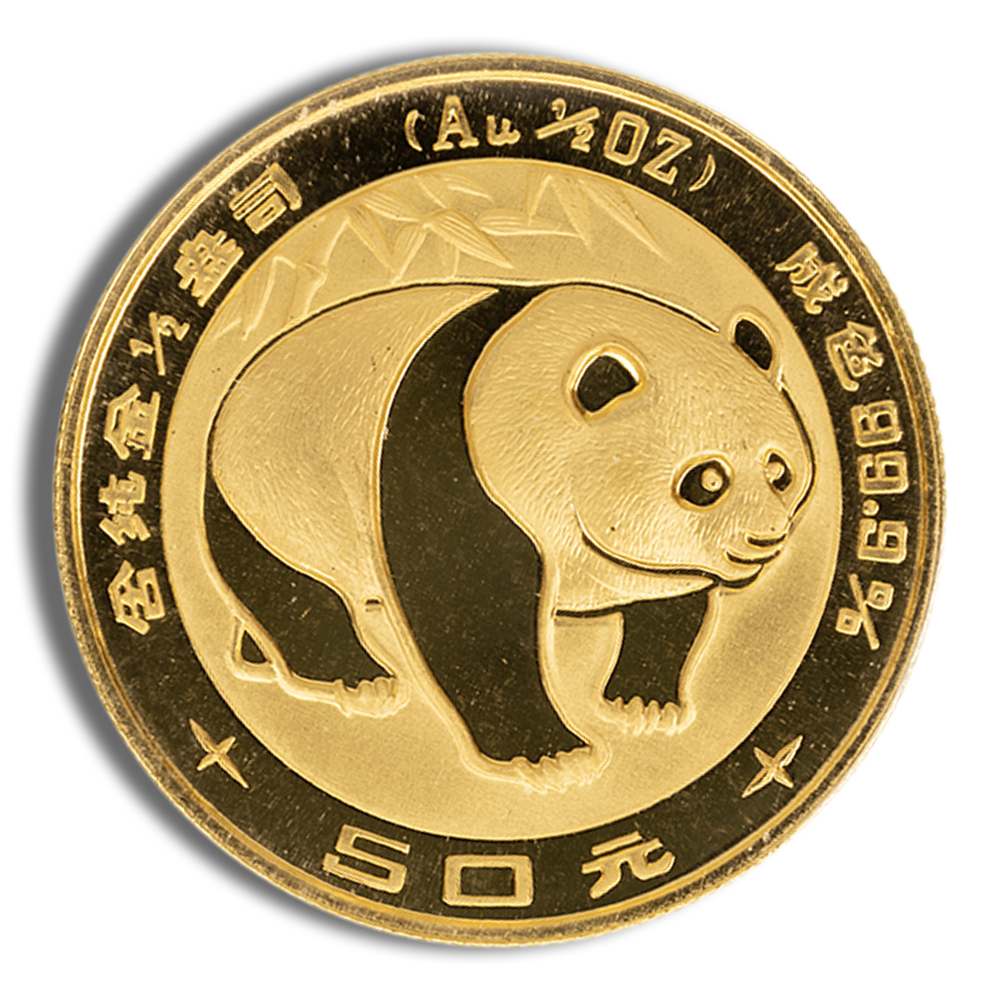 1/2 oz China Gold Panda - BU - Unsealed (Year Varies) 1/2 oz China Gold Panda - BU - Unsealed (Year Varies) - Image 1