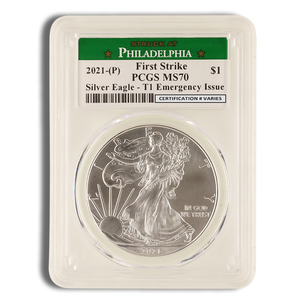 2021 (P) Silver Eagle PCGS MS70 First Strike 2021 (P) Silver Eagle PCGS MS70 First Strike - Image 1