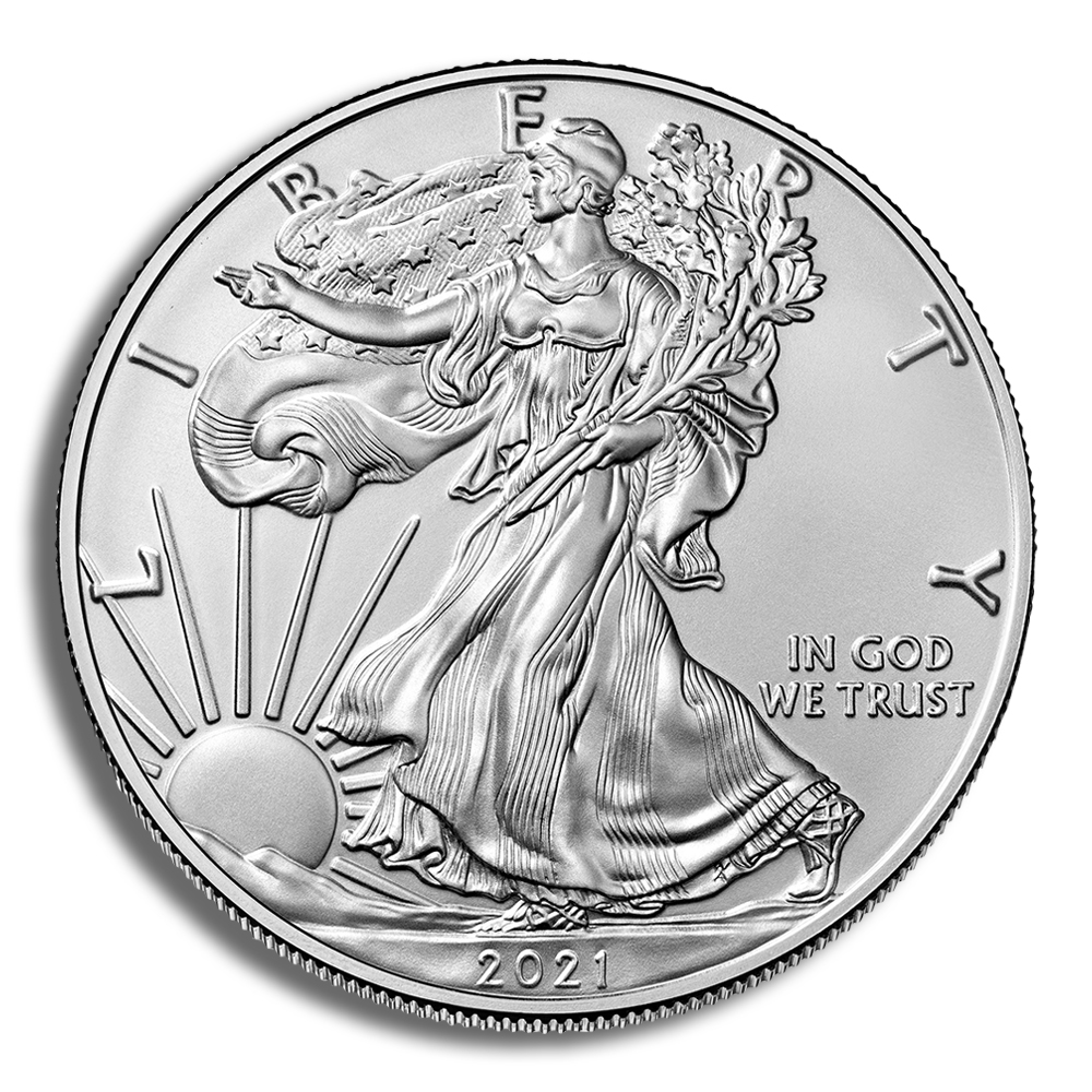 2021 Silver American Eagle - BU (Type 2) 2021 Silver American Eagle - BU (Type 2) - Image 1