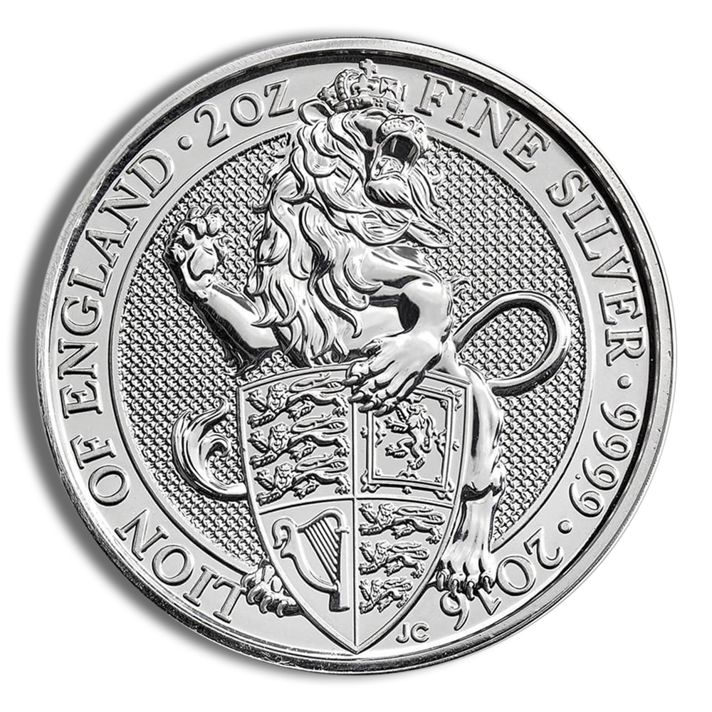 2016 2 oz Silver Great Britain Queen's Beasts - Lion 2016 2 oz Silver Great Britain Queen's Beasts - Lion - Image 1