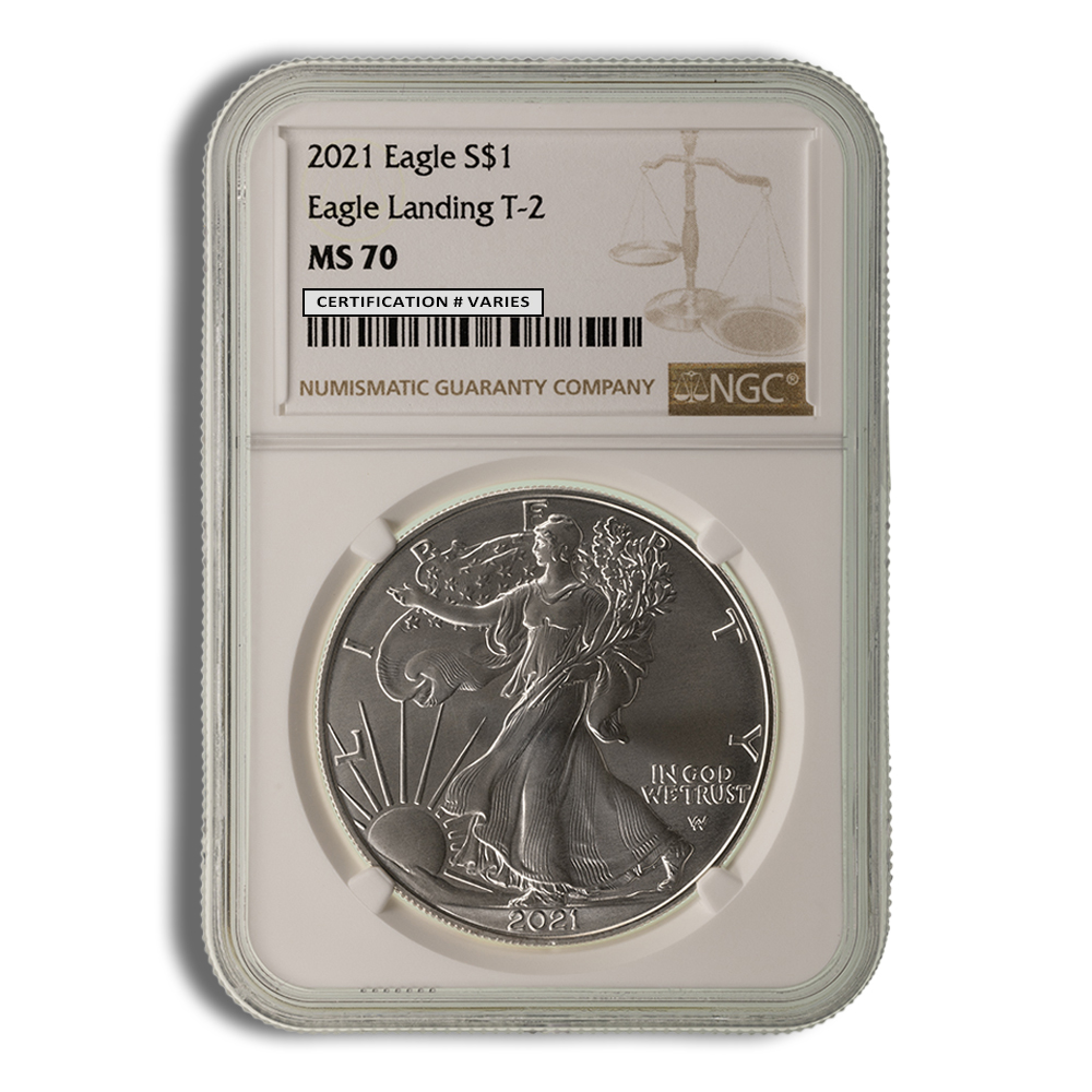 2021 Silver Eagle NGC MS70 (Type 2) 2021 Silver Eagle NGC MS70 (Type 2) - Image 1