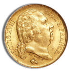 France Gold 20 Francs - Louis XVIII (1816-1824)