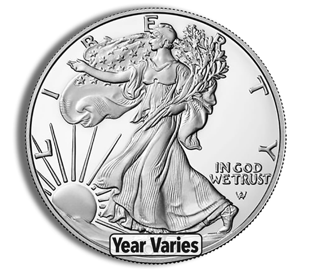 Proof Silver Eagle - Box & COA (Year Varies) Proof Silver Eagle - Box & COA (Year Varies) - Image 1