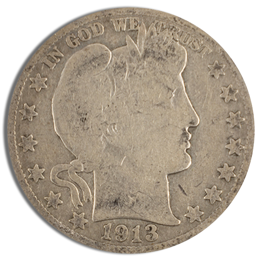 $1 FV 90% Silver Barber Half Dollars - Avg Circ $1 FV 90% Silver Barber Half Dollars - Avg Circ - Image 1