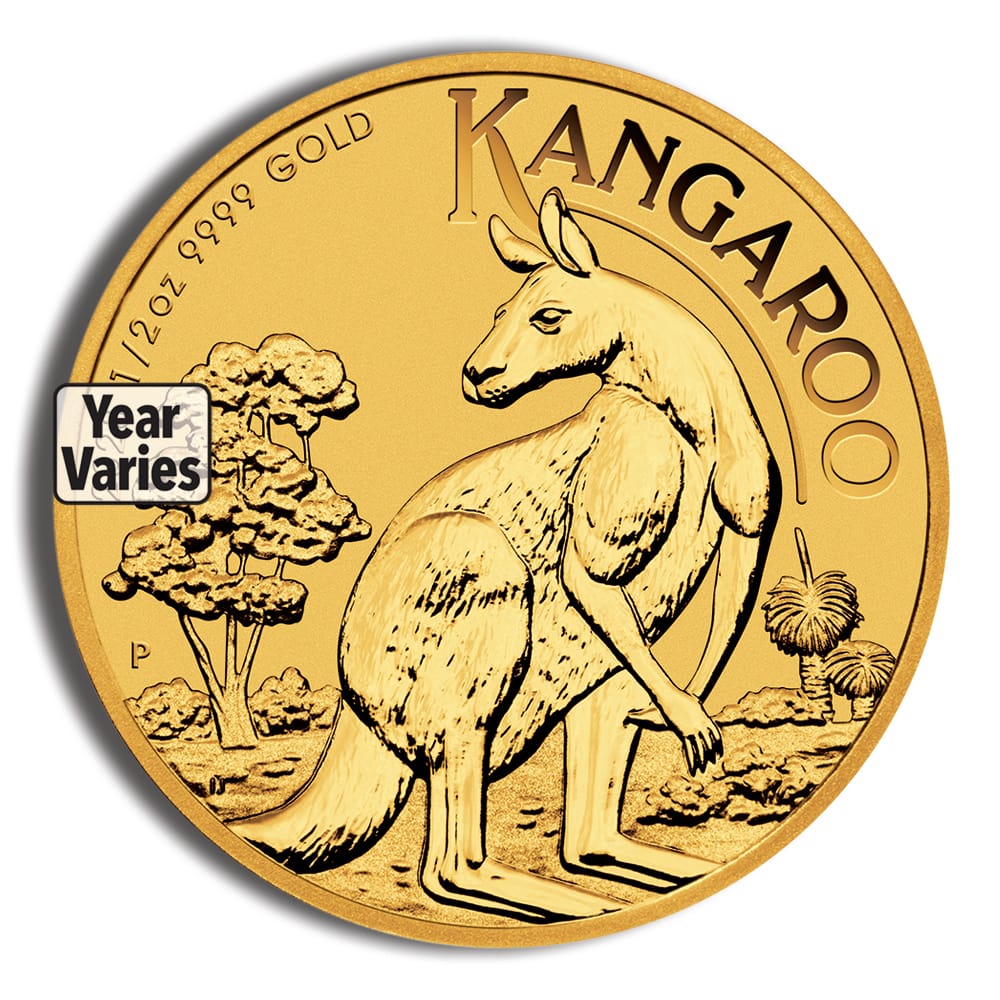 1/2 oz Australian Kangaroo/Nugget Gold Coin (Year Varies) 1/2 oz Australian Kangaroo/Nugget Gold Coin (Year Varies) - Image 1