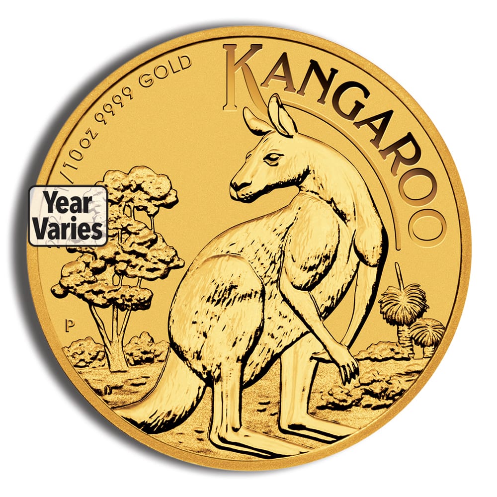1/10 oz Australian Kangaroo/Nugget Gold Coin (Year Varies) 1/10 oz Australian Kangaroo/Nugget Gold Coin (Year Varies) - Image 1