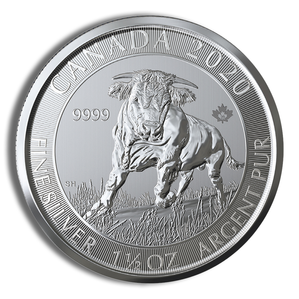 2020 1.5 oz Canadian Silver Bull Coin 2020 1.5 oz Canadian Silver Bull Coin - Image 1
