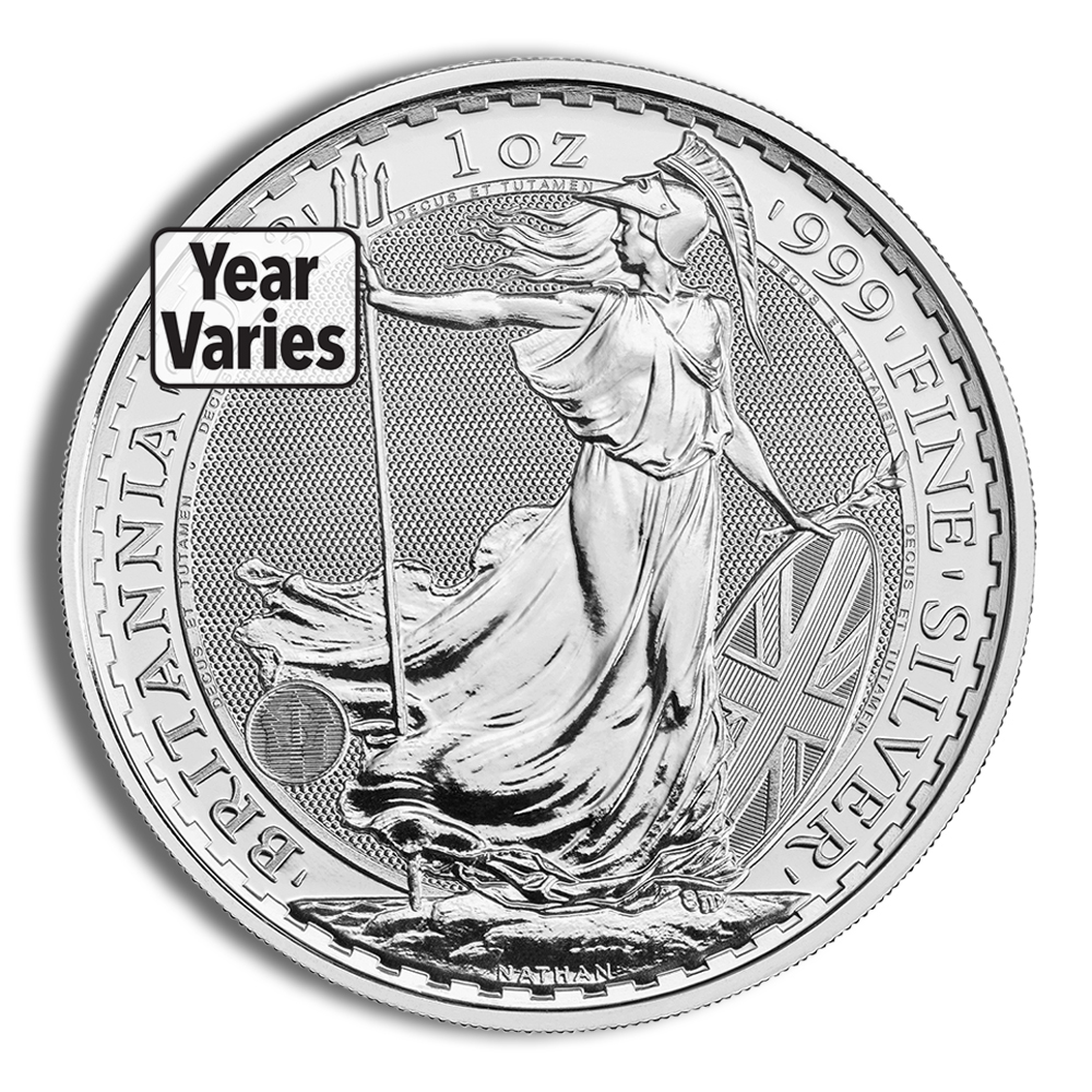 1 oz Great Britain Silver Britannia .999 (Year Varies) 1 oz Great Britain Silver Britannia .999 (Year Varies) - Image 1