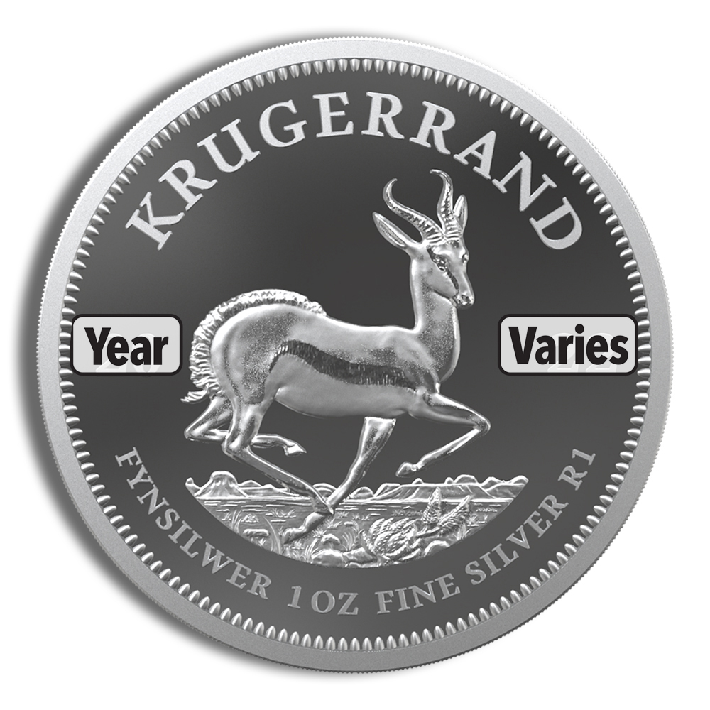 1 oz Silver Krugerrand - BU (Year Varies) 1 oz Silver Krugerrand - BU (Year Varies) - Image 1