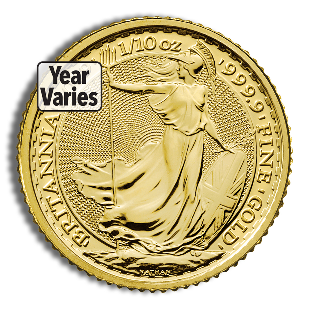 1/10 oz Gold Britannia (Year Varies) 1/10 oz Gold Britannia (Year Varies) - Image 1