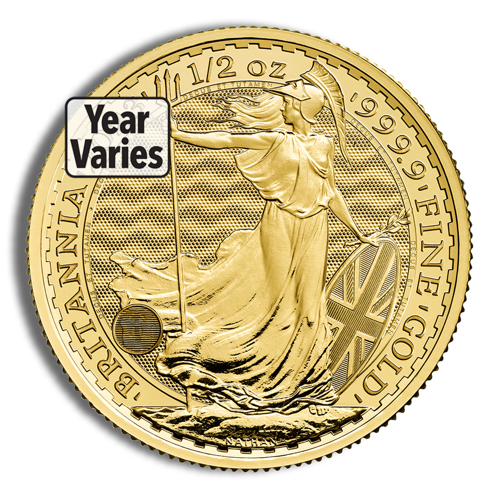1/2 oz Gold Britannia (Year Varies) 1/2 oz Gold Britannia (Year Varies) - Image 1