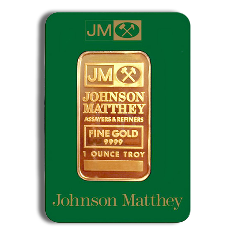 1 oz Gold Bar - Johnson Matthey (Carded) 1 oz Gold Bar - Johnson Matthey (Carded) - Image 1