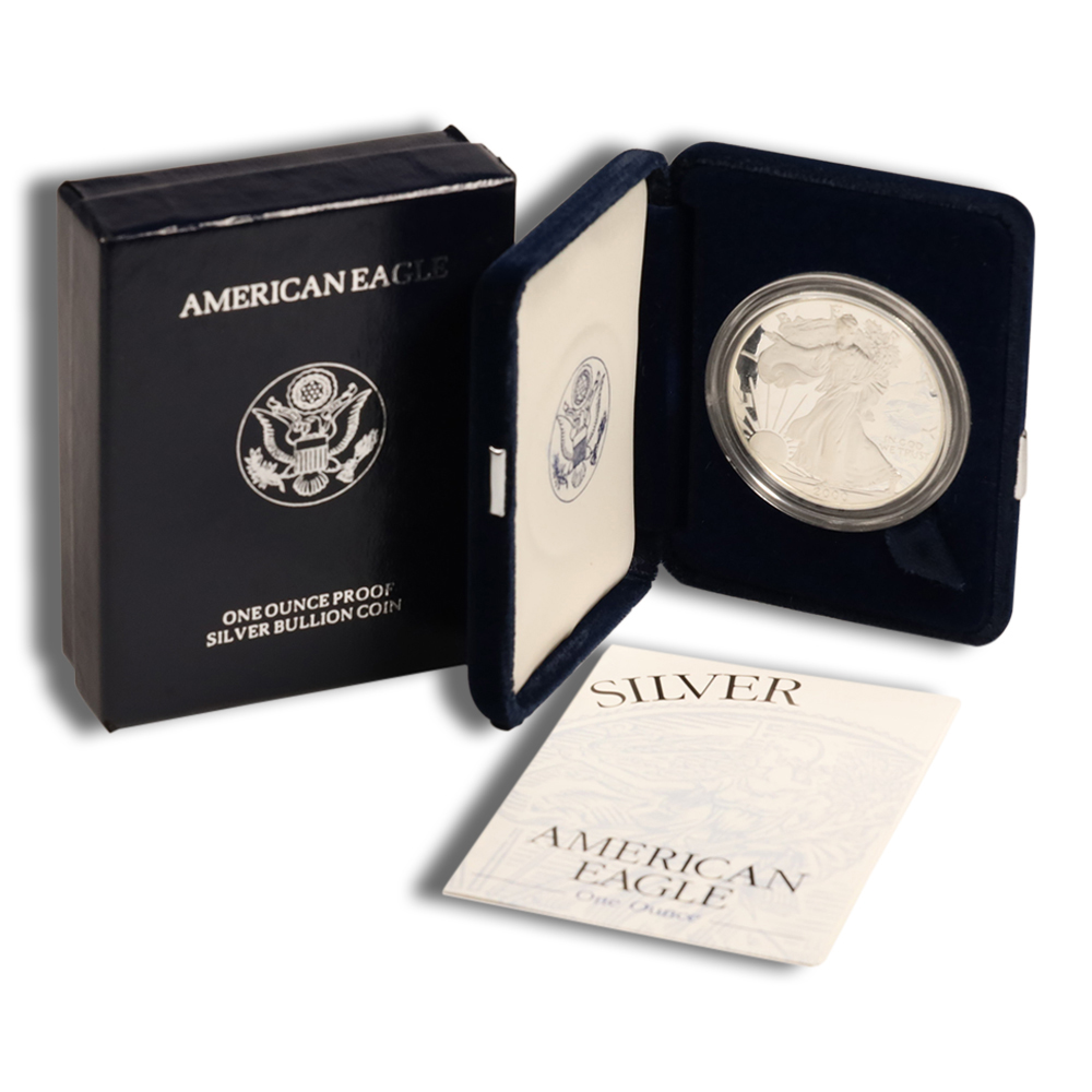 2000-P Proof Silver Eagle with Box & COA 2000-P Proof Silver Eagle with Box & COA - Image 1