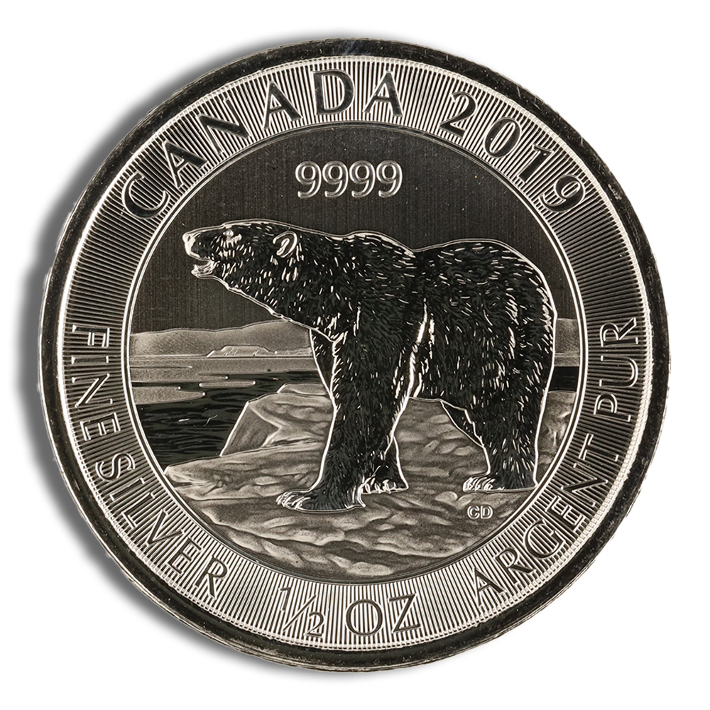 2019 1/2 oz Canadian Polar Bear Silver Coin 2019 1/2 oz Canadian Polar Bear Silver Coin - Image 1