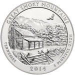 2014 5 oz ATB Great Smoky Mts. Silver Coin - BU